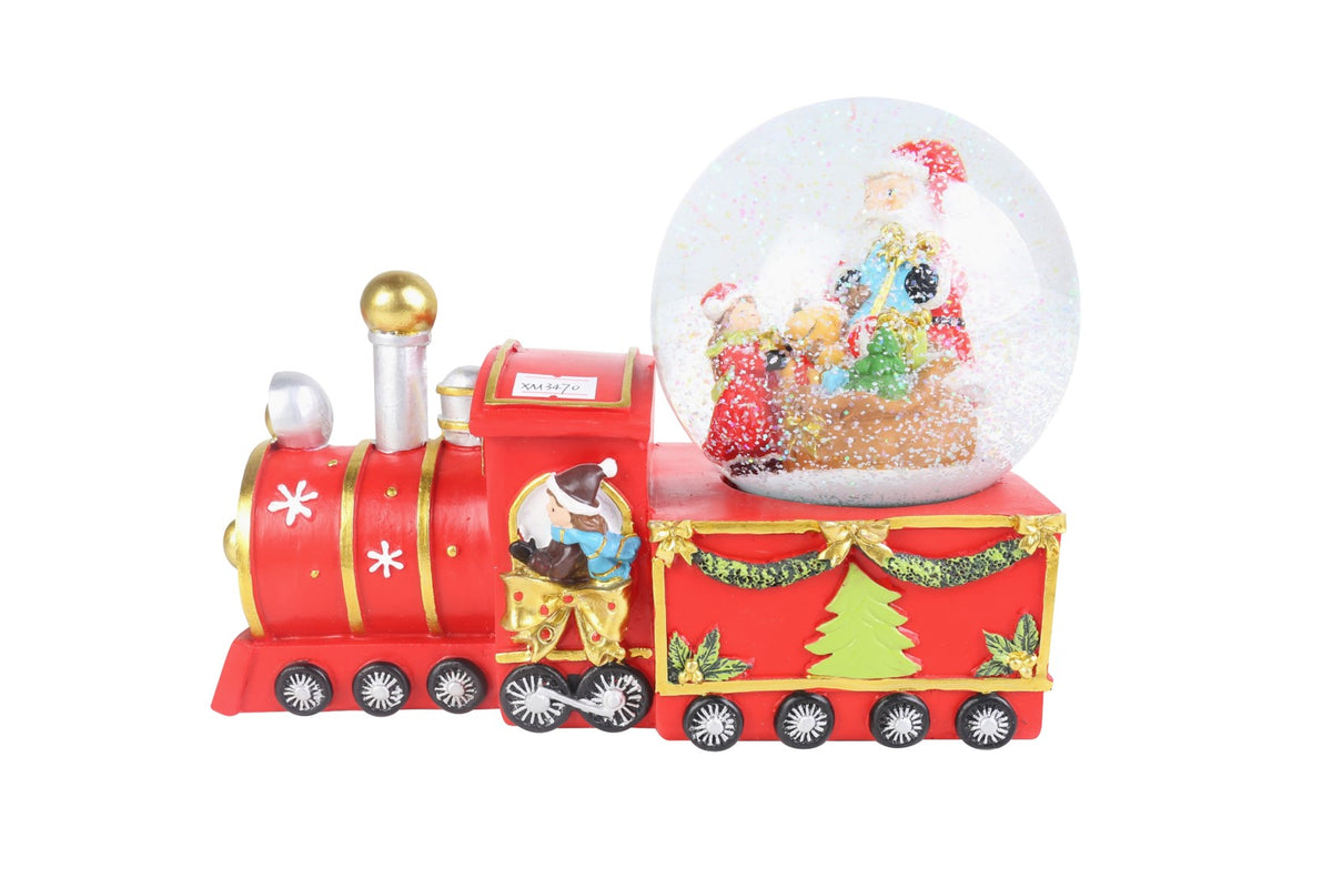 Snowglobe Christmas 23X12X16CM Light Up Musical Train