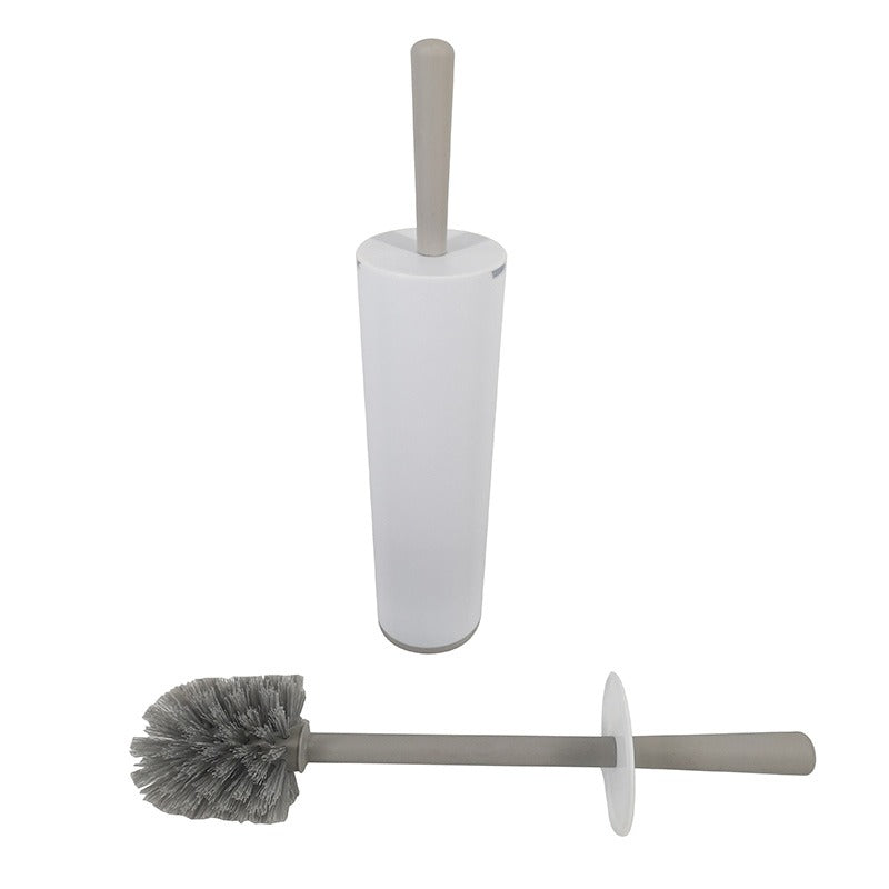 Compass Toilet Brush and Holder - Grey and White