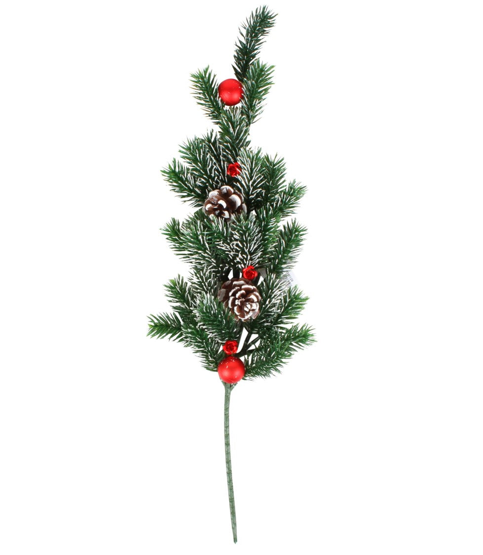 Decoration Christmas 60CM Berries & Cones Pick