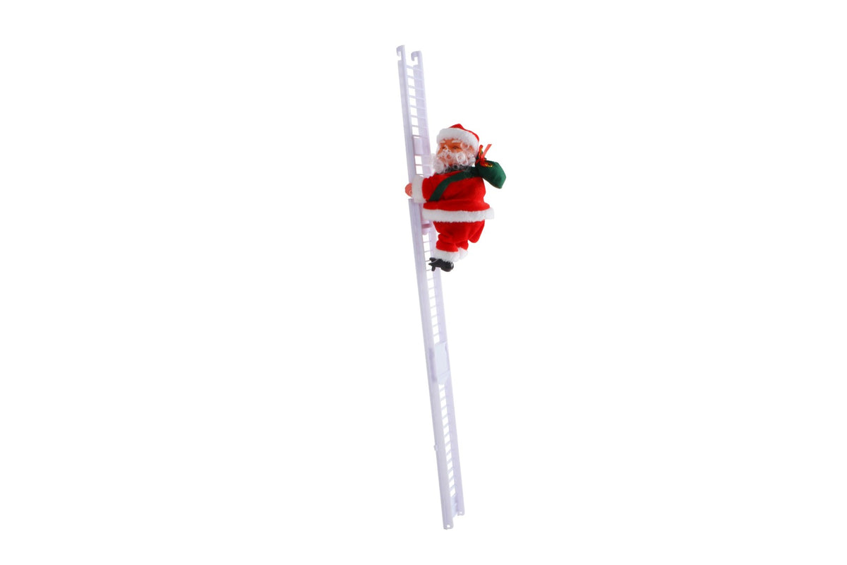 Decoration Christmas Musical 65X12X12CM Santa Climbing Ladder