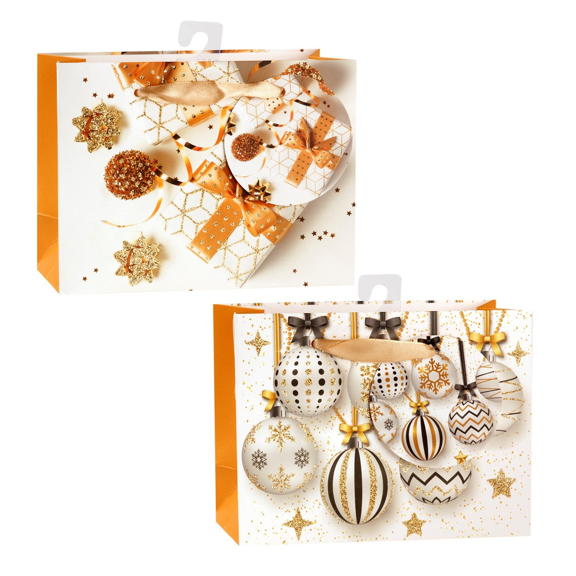 Gift Bag Christmas 140X110X65MM Foil Horizontal Small 2 Assorted