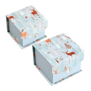 Gift Box Christmas 110 & 80MM Set of 2 Flip Lid with Gold Foil