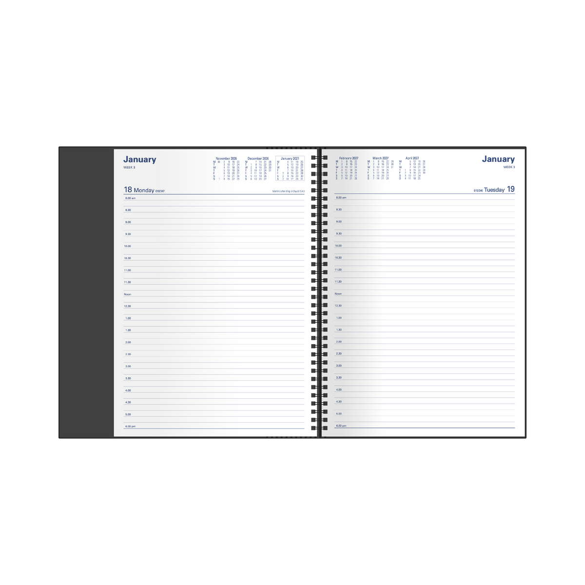 Collins Debden Associate 2027 Diary (A4, Day to a Page) - Black - view 4