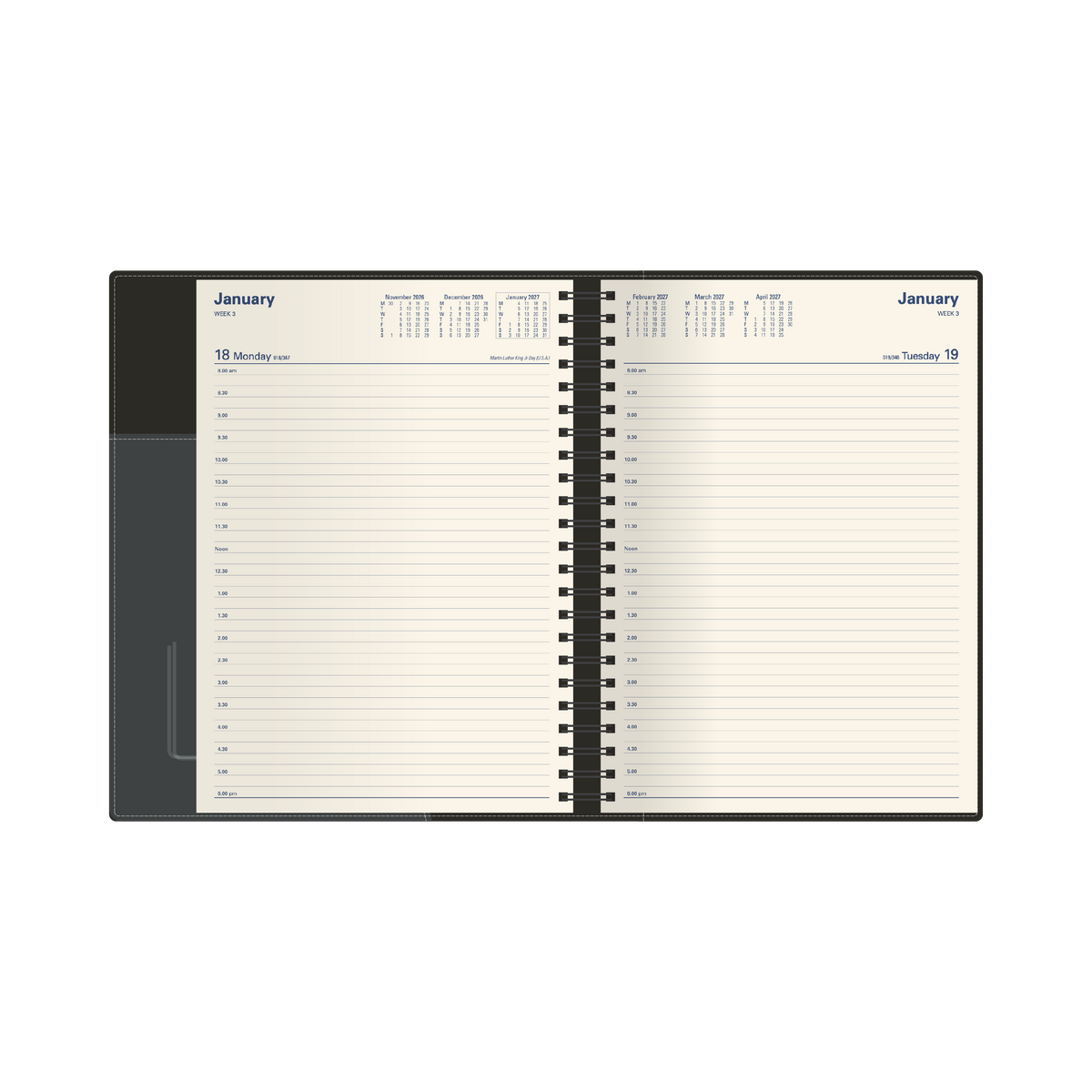 Collins Debden Associate II 2027 Diary (A4, Day to a Page) - Black - view 5