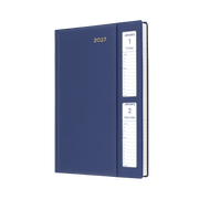 Collins Belmont 2027 Diary (A5, 2 Days to a Page, Window Face) - Navy