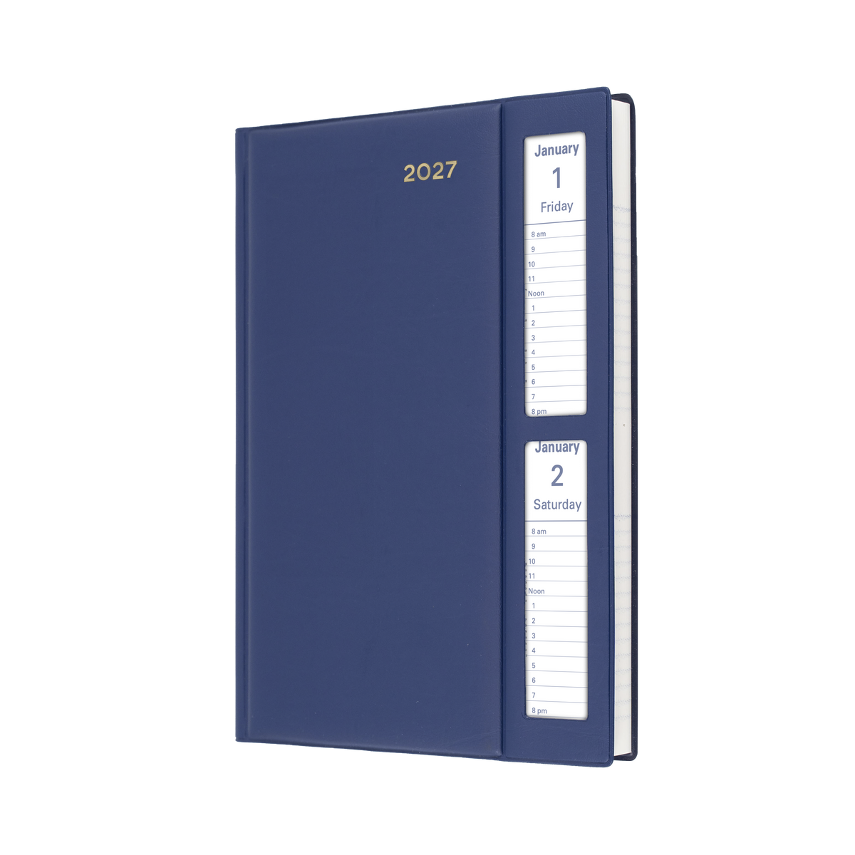 Collins Belmont 2027 Diary (A5, 2 Days to a Page, Window Face) - Navy