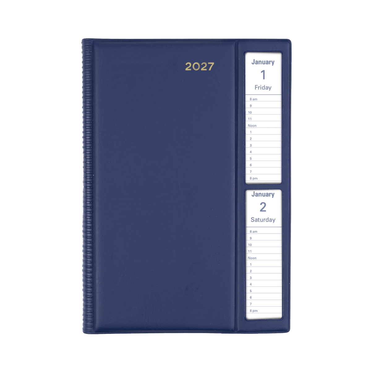 Collins Belmont 2027 Diary (A5, 2 Days to a Page, Window Face) - Navy - view 2