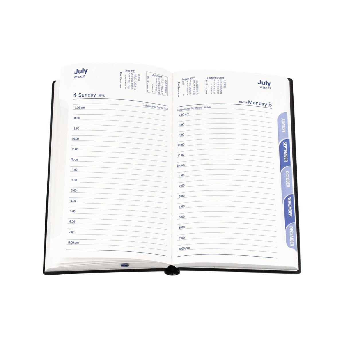 Collins Belmont 2027 Diary (Octavo, Day to a Page, Monthly Tabs) - Black - view 4