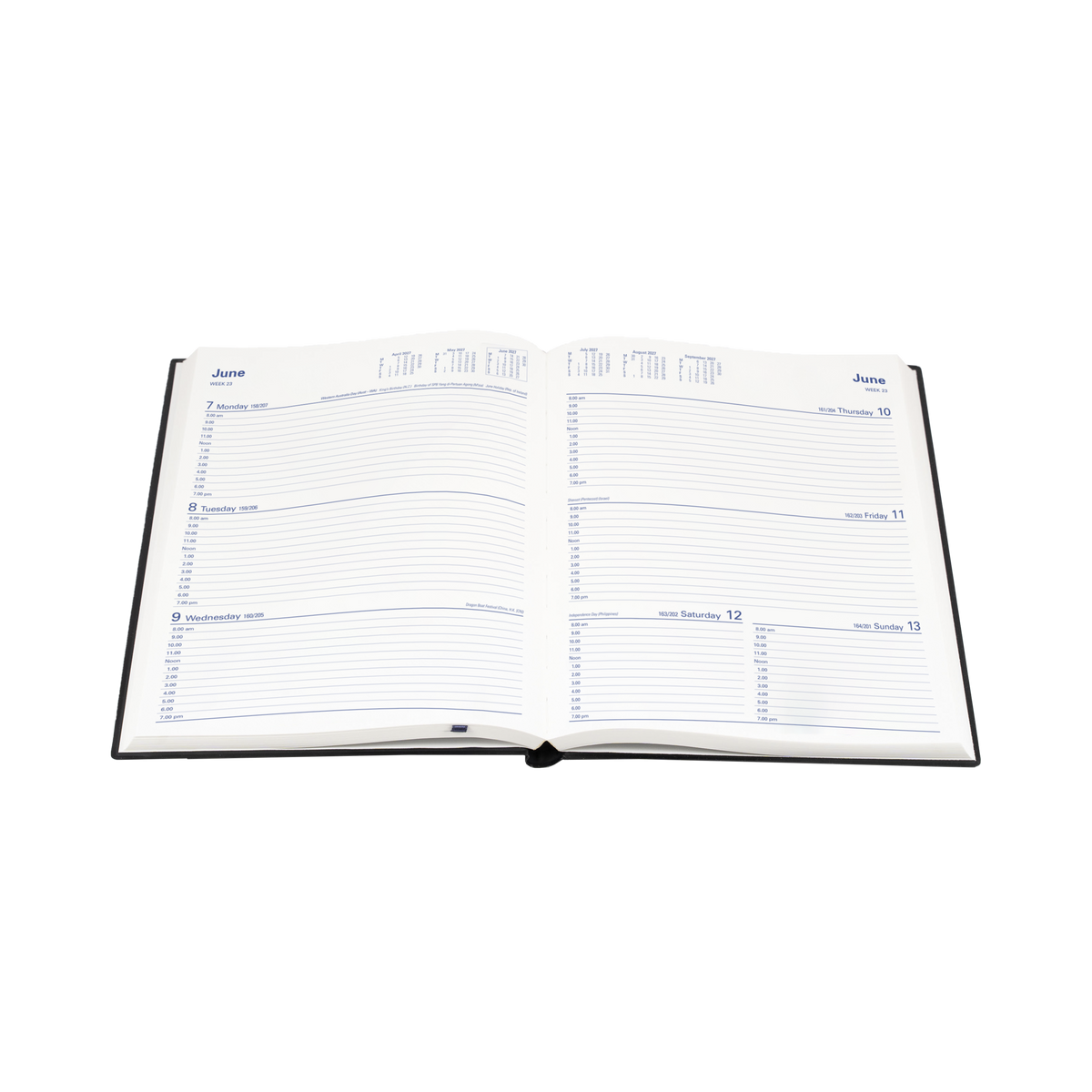 Collins Belmont 2027 Diary (Manager, Week to View) - Black - view 4