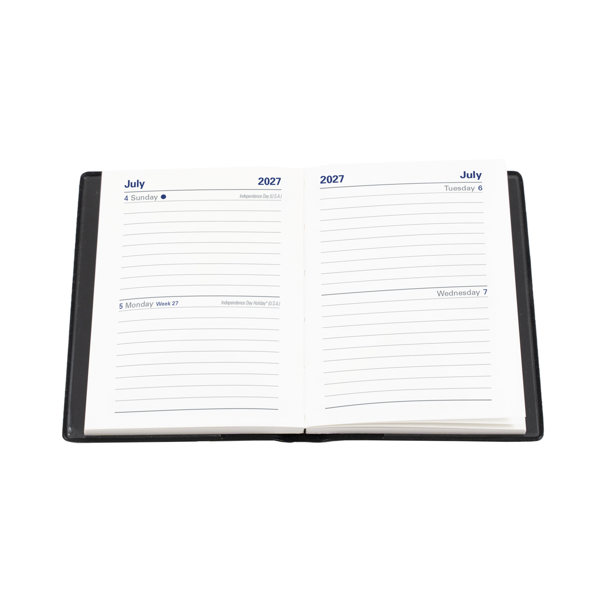 Collins Belmont 2027 Pocket Diary (A7, 2 Days to a Page) - Black - view 4