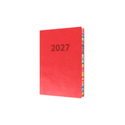 Collins Edge Rainbow 2027 Diary (A5, Day to a Page) - Red