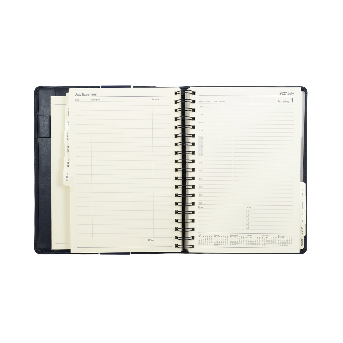 Collins Debden Elite 2027 Appointment Diary (Quarto, Day to a Page, Hourly Appointments) - Black - view 4