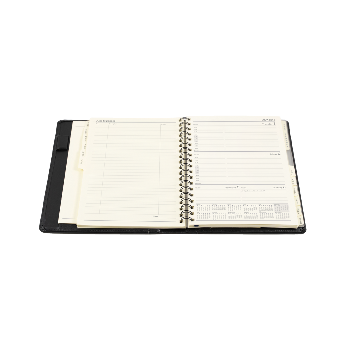 Collins Debden Elite 2027 Appointment Diary (Quarto, Week to View, Hourly Appointments) - Black - view 4