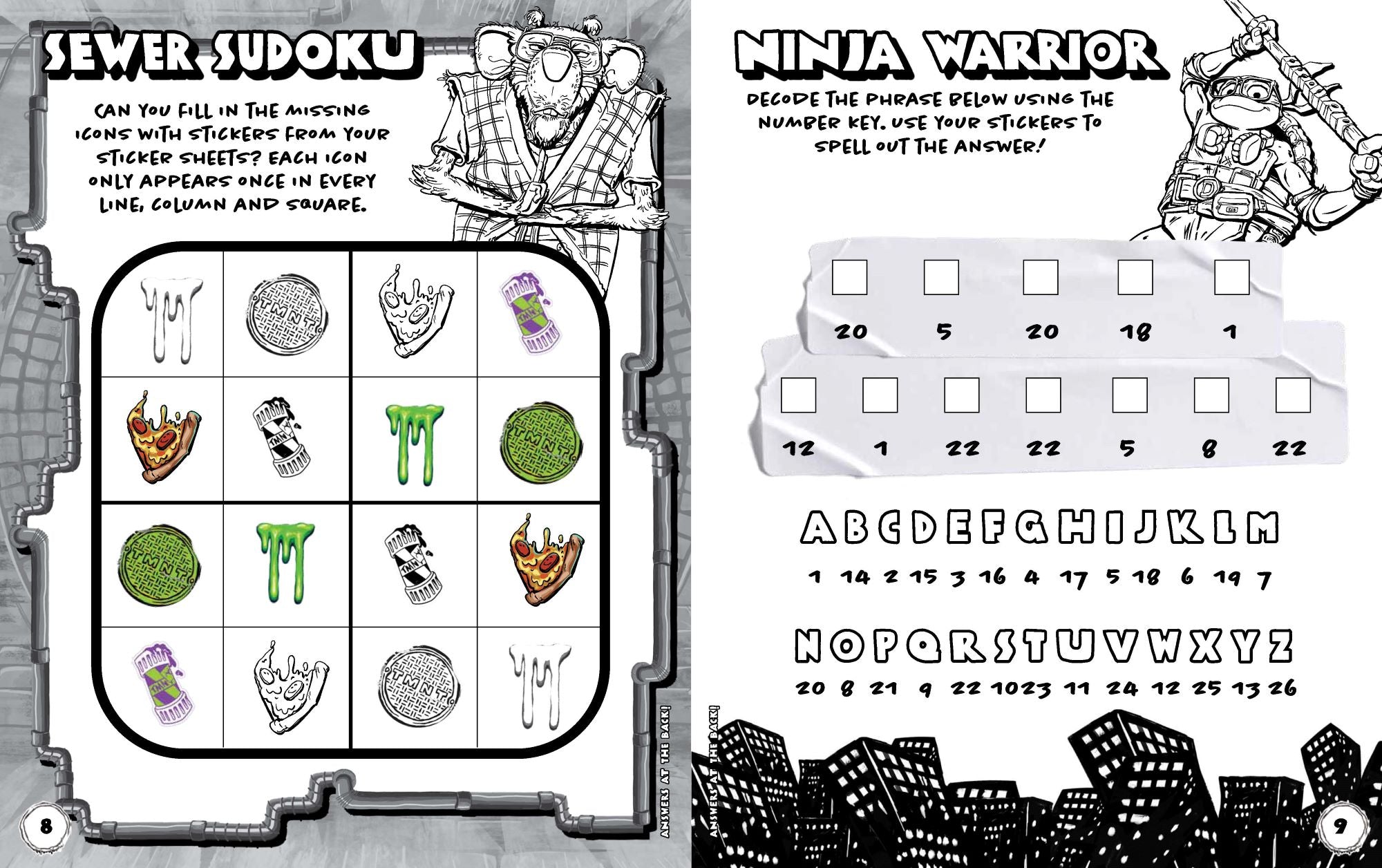 TMNT Mutant Mayhem - Ultimate Sticker Book — inside page 3