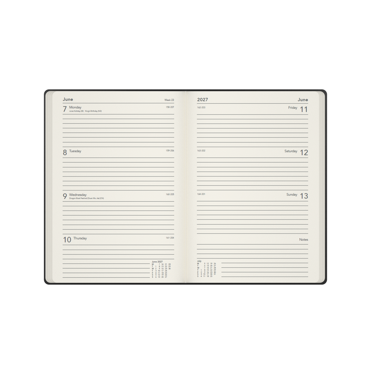 Collins Legacy 2027 Diary (A5, Week to View) - Black - view 4