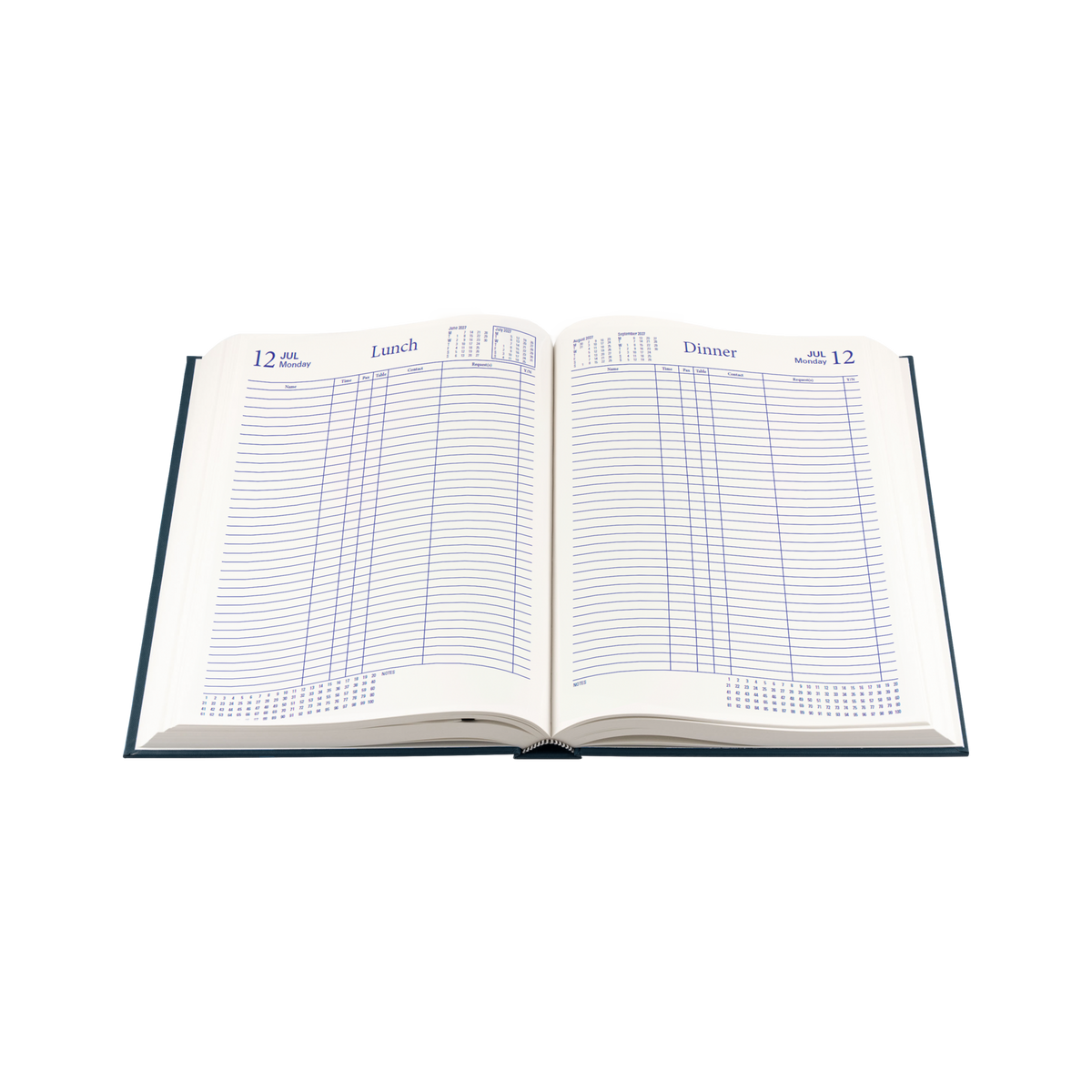 Collins Debden 2027 Table Booking Diary (A4, 2 Pages per Day) - Blue - view 4