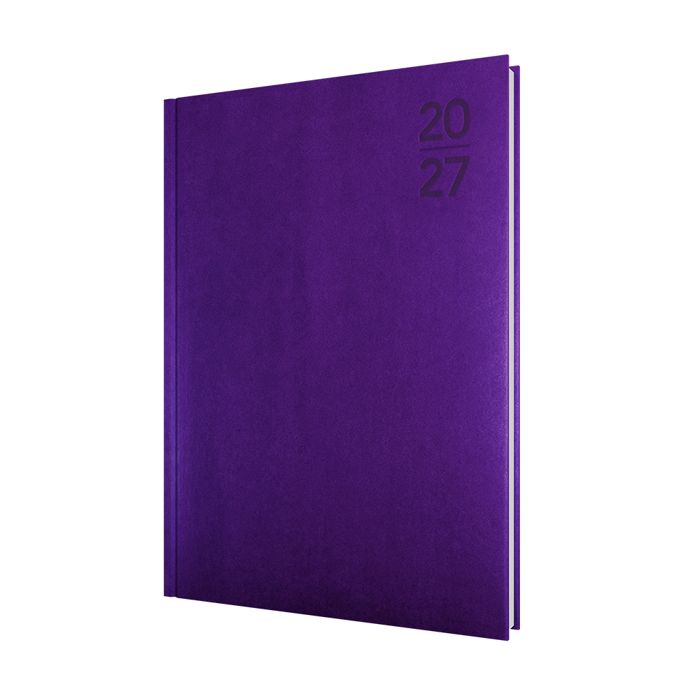 Collins Debden Silhouette 2027 Diary (A4, Day to a Page) - Purple