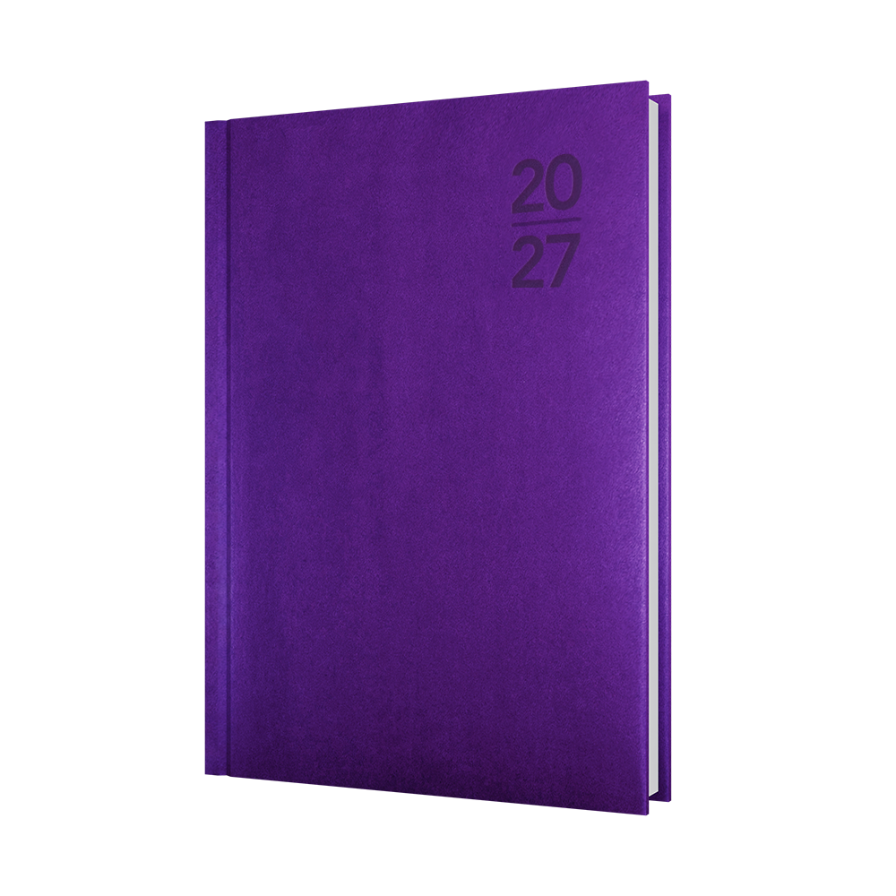 Collins Debden Silhouette 2027 Diary (A5, Day to a Page) - Purple
