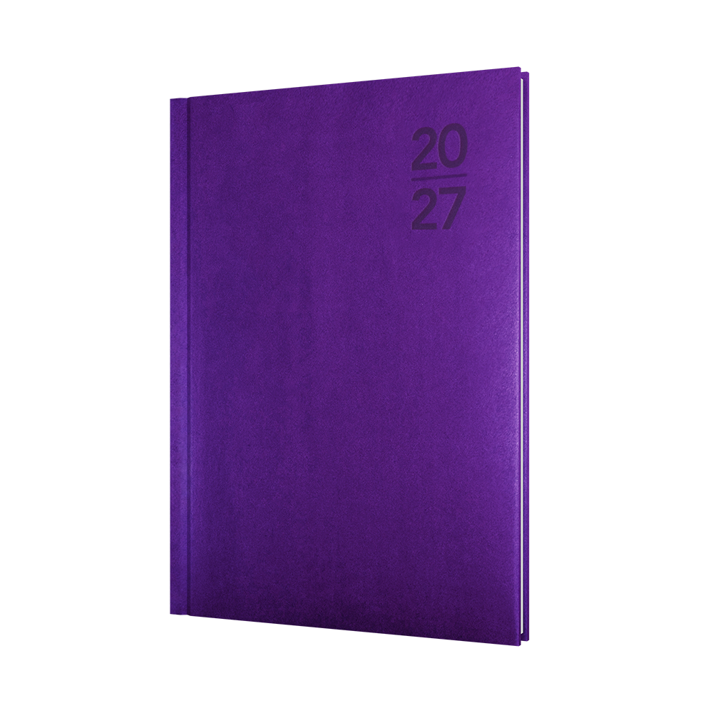 Collins Debden Silhouette 2027 Diary (A5, Week to View) - Purple