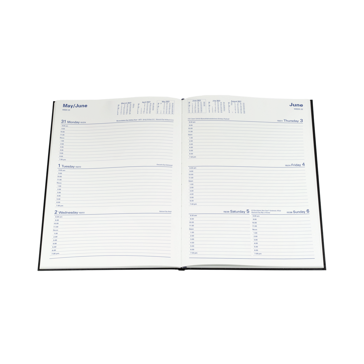 Collins Sterling 2027 Diary (A4, Week to View) - Black - view 4