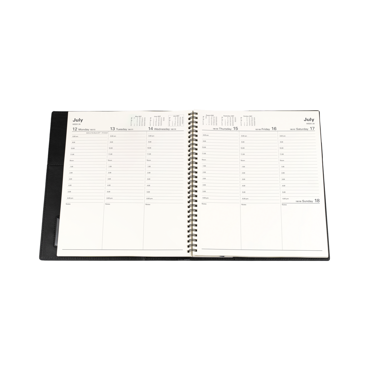 Collins Vanessa 2027 Diary (Quarto, Week to View, Vertical) - Black - view 4