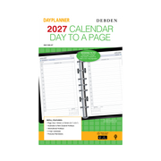 Collins Debden DayPlanner 2027 Desk Diary Refill (216 x 140mm, Day to a Page, 7-Ring)