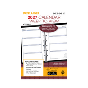 Collins Debden DayPlanner 2027 Pocket Diary Refill (120 x 80mm, Week to View, 6-Ring)
