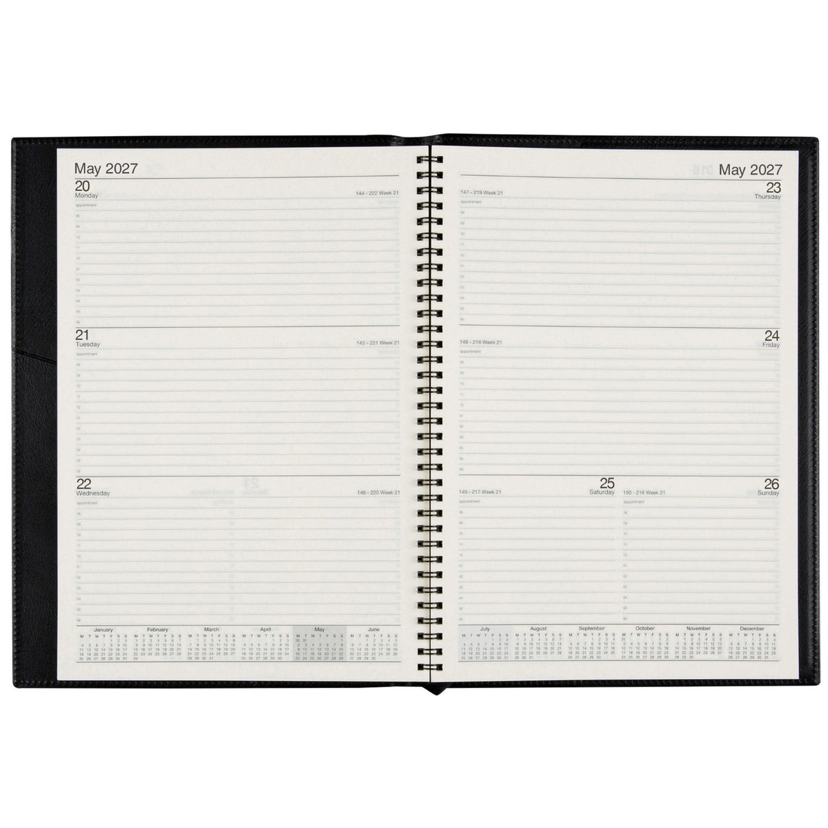 Cumberland Norwich 2027 Diary (A4, Week to View) - Black