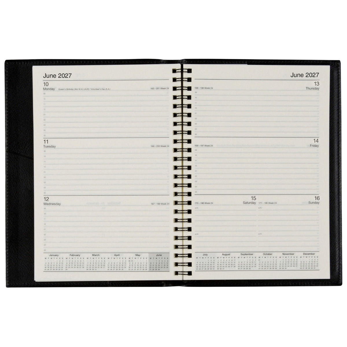 Cumberland Norwich 2027 Diary (A5, Week to View) - Black