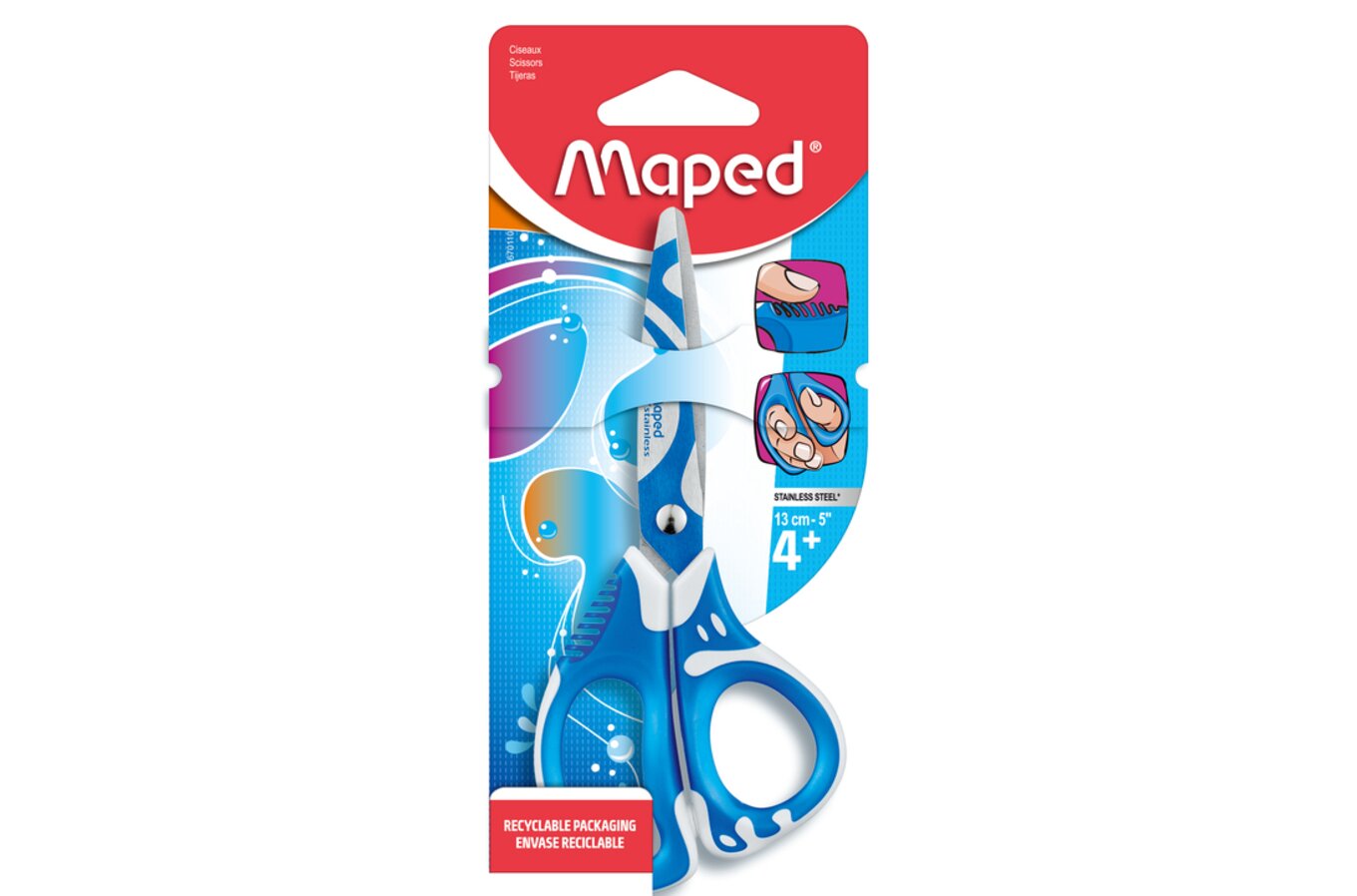 Maped Zenoa Fit Scissors - 13cm (Pack of 6)
