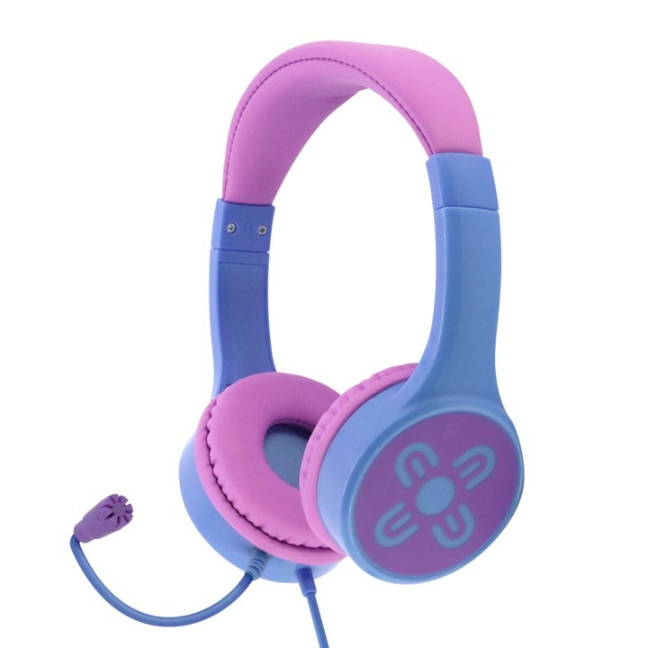 Moki ChatZone Headphones with Boom Mic - Pink and Purple