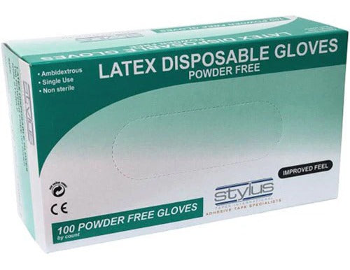 Stylus Disposable Latex Gloves - Cream X-Large (Box of 100)