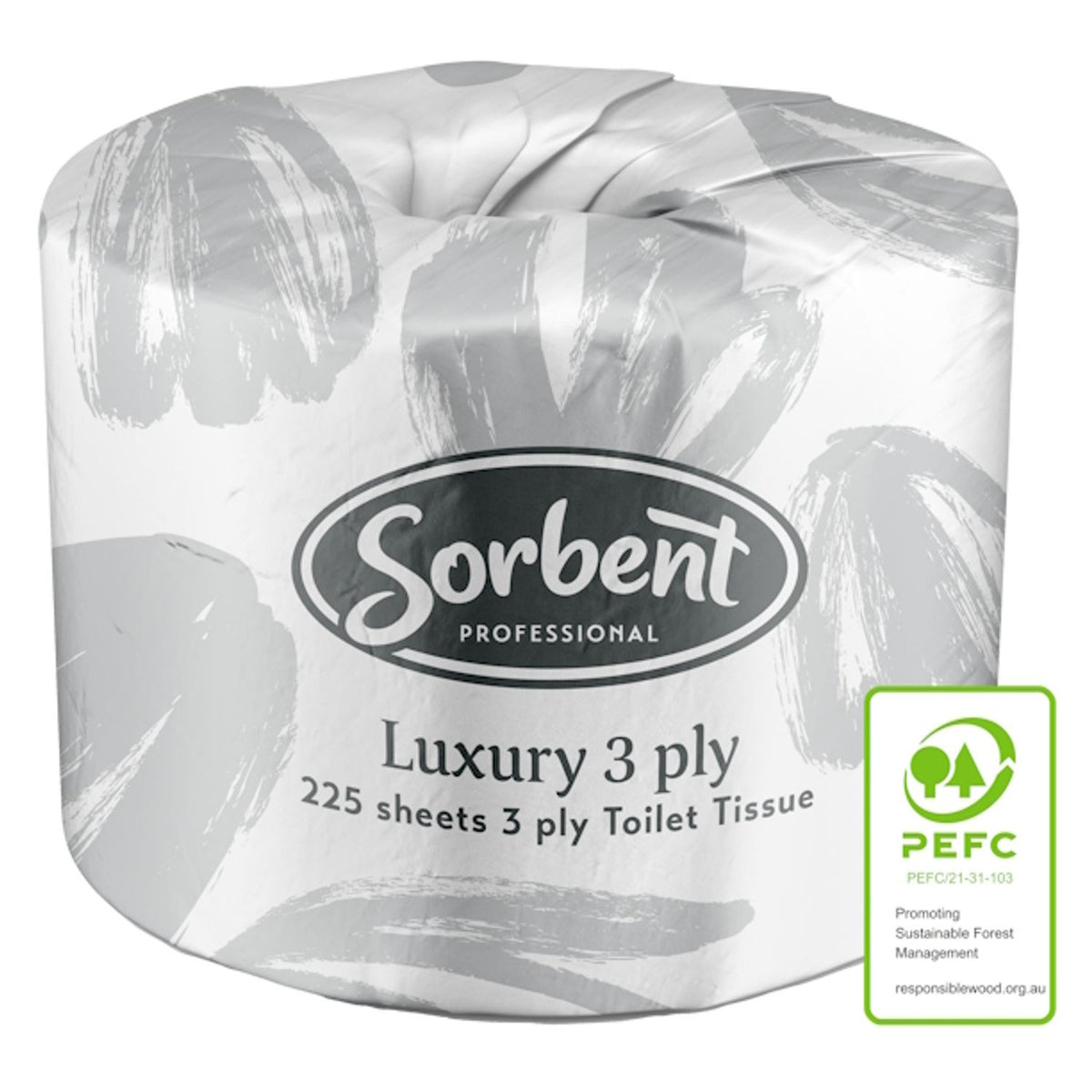 Sorbent Professional Luxury Toilet Tissue 3 Ply 225 Sheets (Carton of 48)