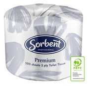 Sorbent Professional Premium Toilet Tissue 2 Ply 300 Sheets (Carton of 48)