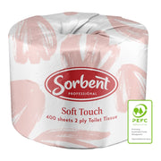 Sorbent Professional Soft Touch Toilet Tissue 2 Ply 400 Sheets (Carton of 48)