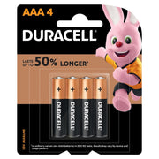 Duracell Alkaline AAA Batteries (Pack of 4)