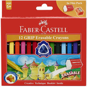 Faber-Castell Grip Erasable Crayons (Pack of 12)