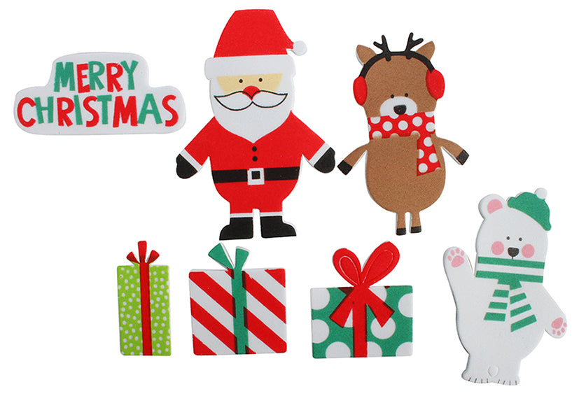 Christmas Stickers 20X15X3CM Pack of 70 Pieces Assorted
