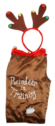 Pet Costume Christmas Santa Or Reindeer 3 Assorted Sizes Assorted