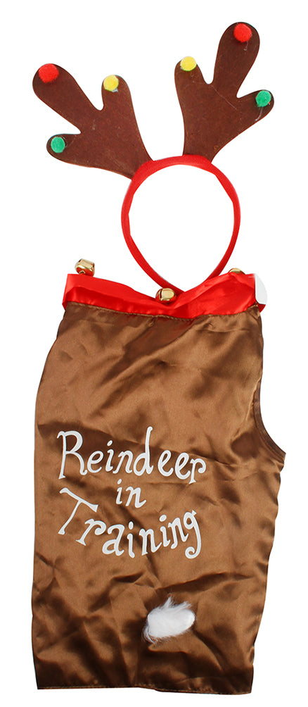 Pet Costume Christmas Santa Or Reindeer 3 Assorted Sizes Assorted