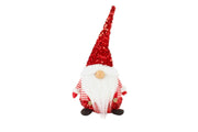 Gnome Christmas 45X24X13CM Sitting Red Sequin Large 2 Assorted