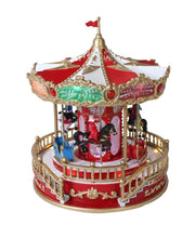 Musical Christmas 28X23X23CM LED Carousel Spin and Flash