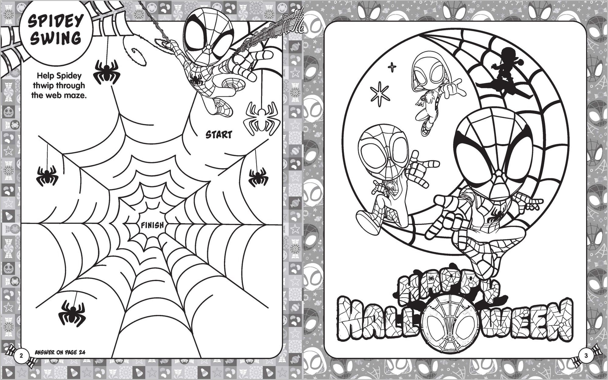 Spidey and His Amazing Friends - Halloween Activity Fun Pack — inside page 1
