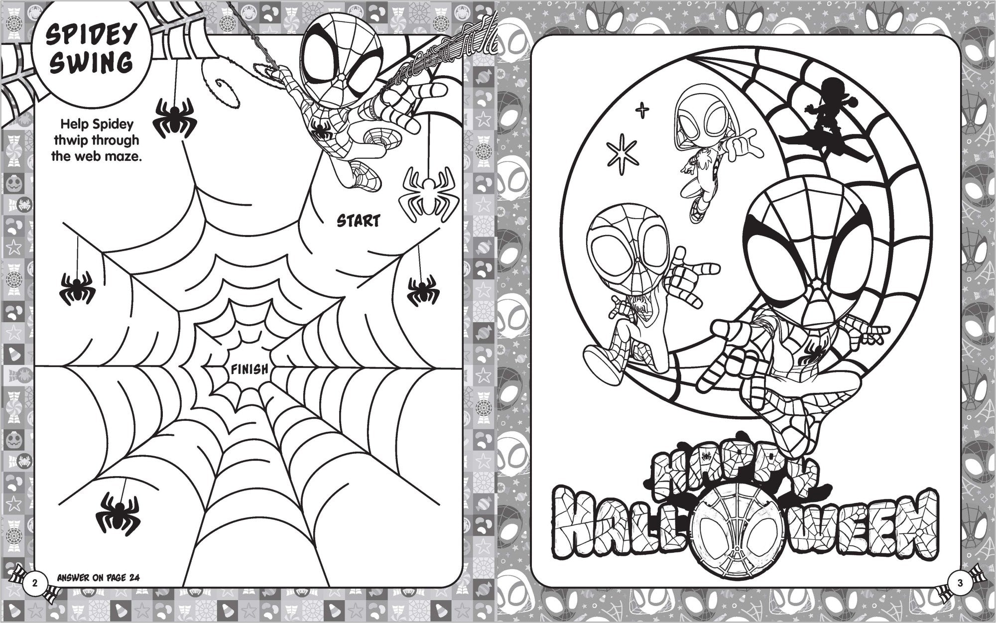 Spidey and His Amazing Friends - Halloween Activity Fun Pack — inside page 1