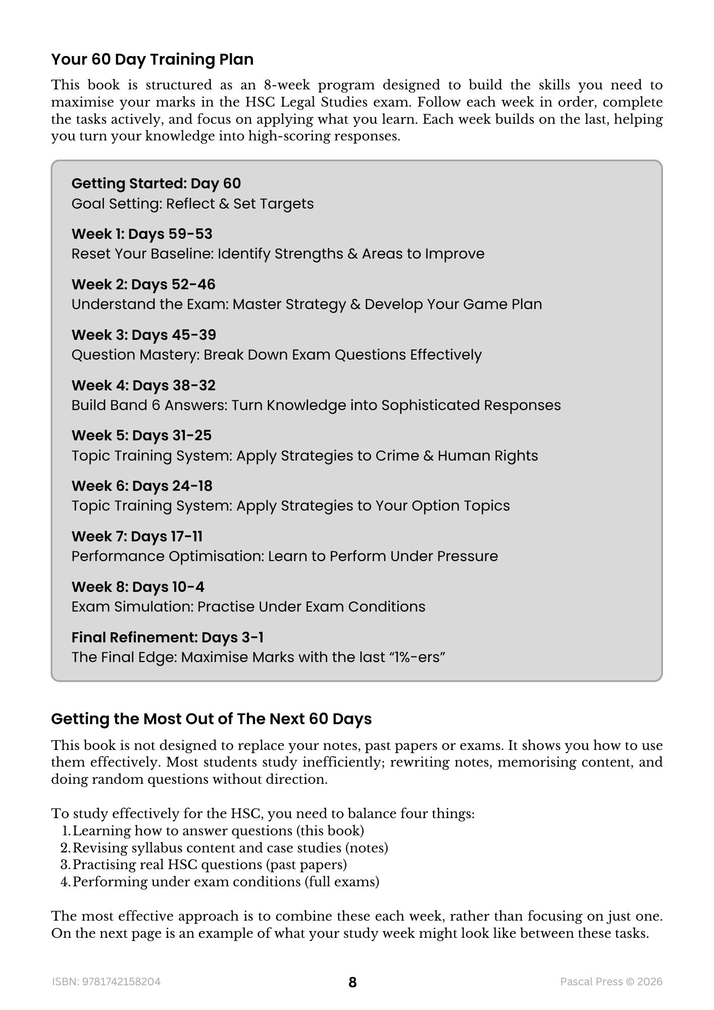 Excel 60 Days to Band 6 Legal Studies inside page 5 of 10