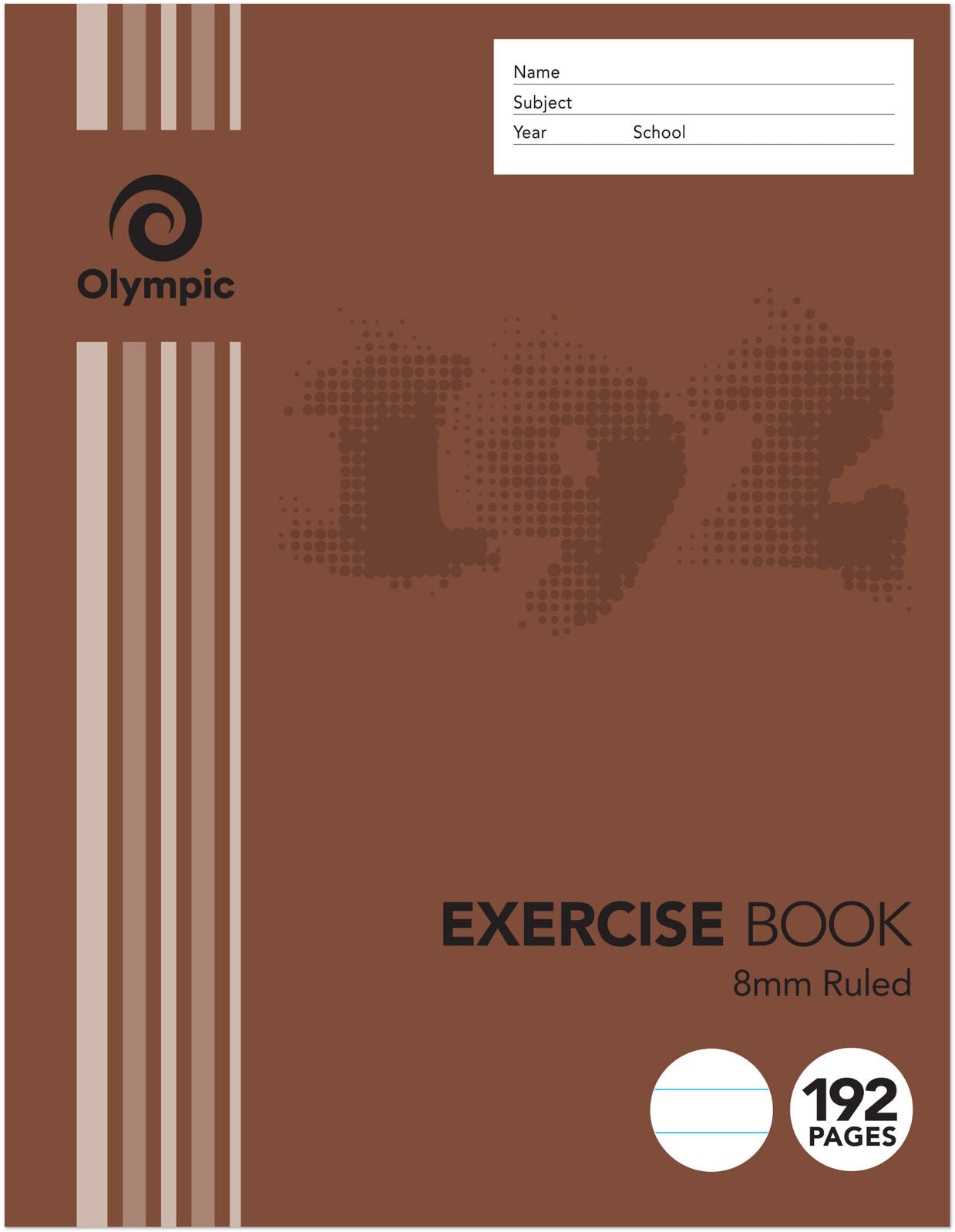 Olympic Exercise Book 225x175mm - 192 Page: 8mm Ruled (Single)