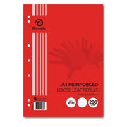 Olympic A4 Reinforced Loose Leaf Refill - 7mm Ruled (200 Leaf)