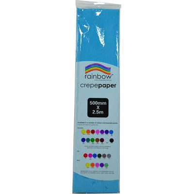 Rainbow Crepe Paper: Blue - 500mm x 2.5m