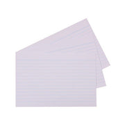 100 System Cards - 102x152mm: White Ruled