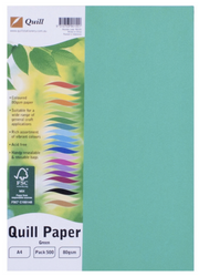 Quill Paper 80gsm (A4) - Pack of 500: Green